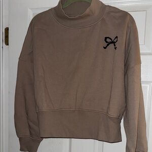 Wild Fable Brown Boxy cropped Sweatshirt